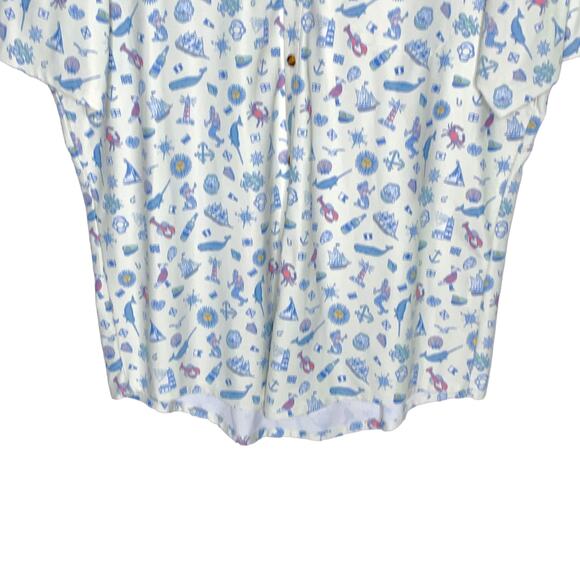 Smith and Quinn XL New England Polo Shirt Lighthouse Lobster Mermaid Whale - Picture 5 of 8